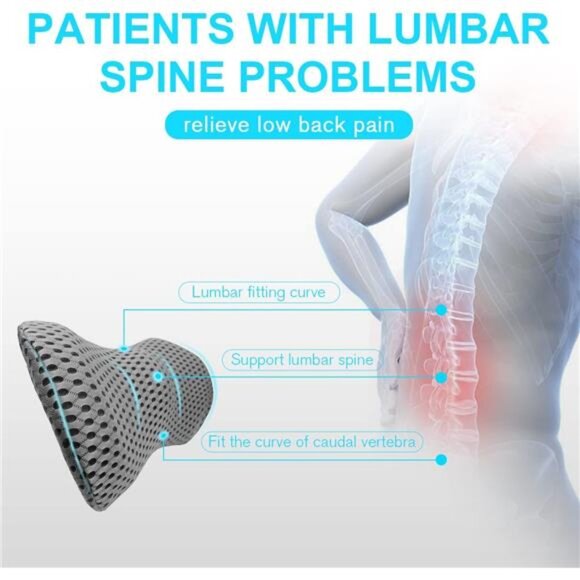 Lumbar Support Pillow - Memory Foam for Low Back Pain Relief, Ergonomic - Picture 5 of 14